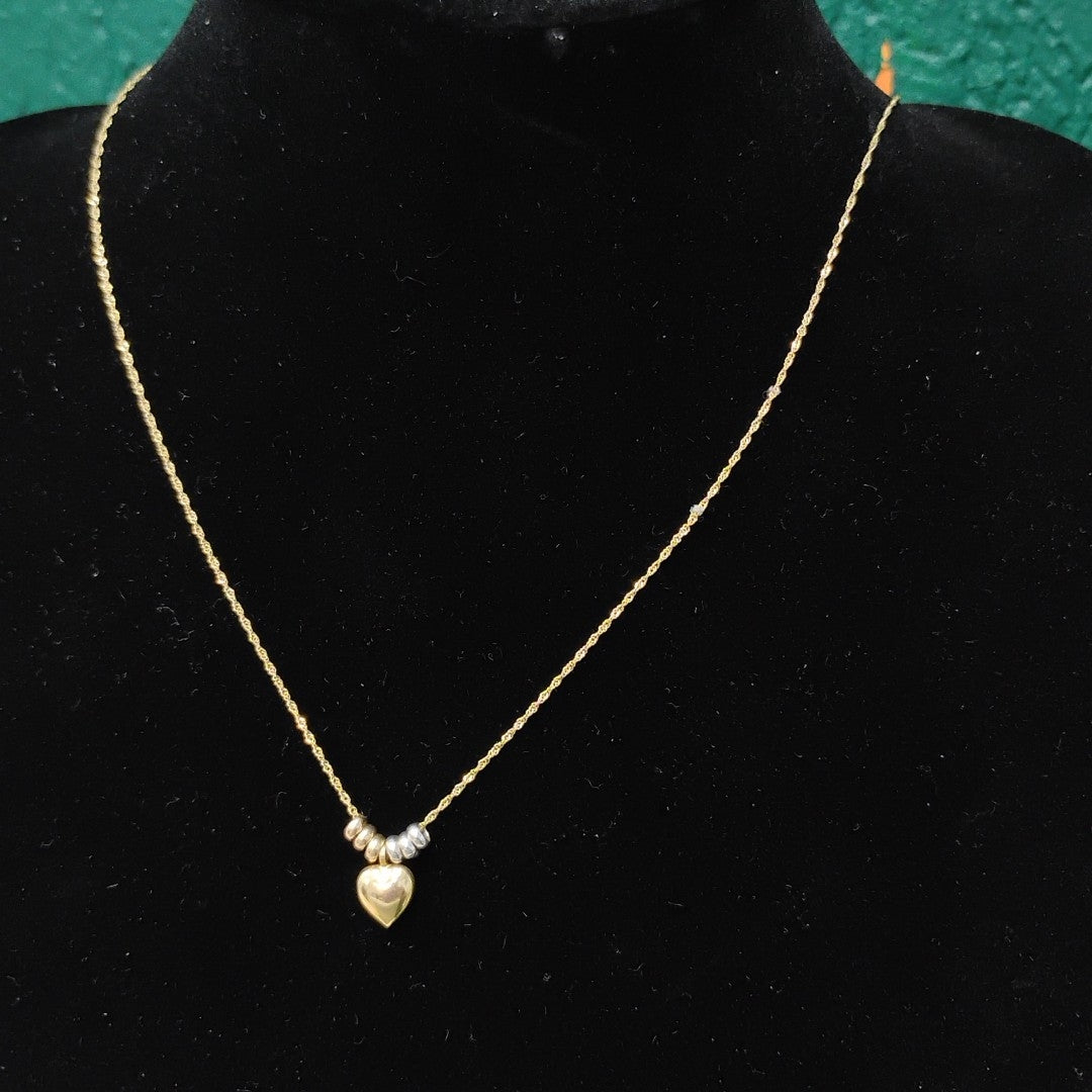 DIJE,GARGANTILLA ORO,ORO COMBINADO 14 K 1,50 GRMS (SEMINUEVO)