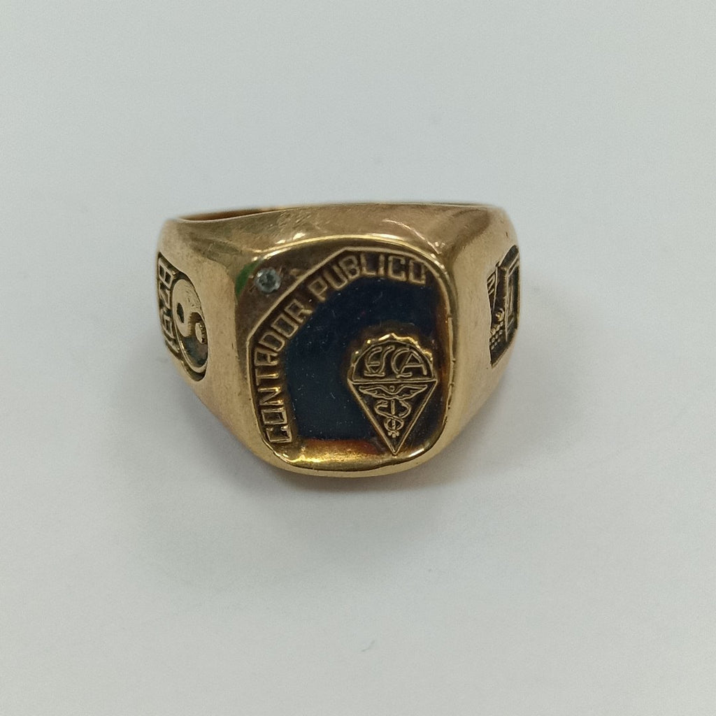 ANILLO DE GRADUACIÓN ORO 14 K 9,10 GRMS (SEMINUEVO)