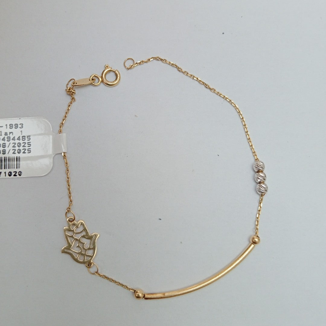 PULSERA. ORO, ORO COMBINADO. 14 K 1.5 GRMS (SEMINUEVO)