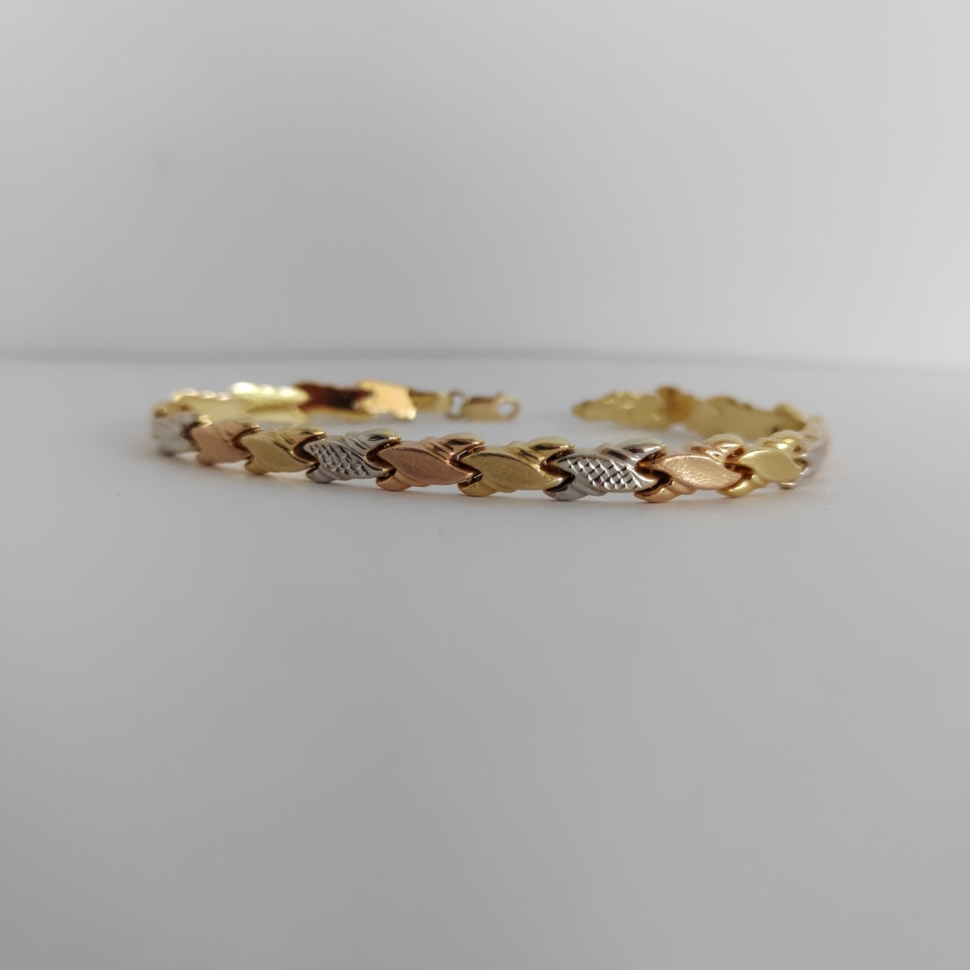 PULSERA ORO COMBINADO 14 K 7,30 GRMS (SEMINUEVO)