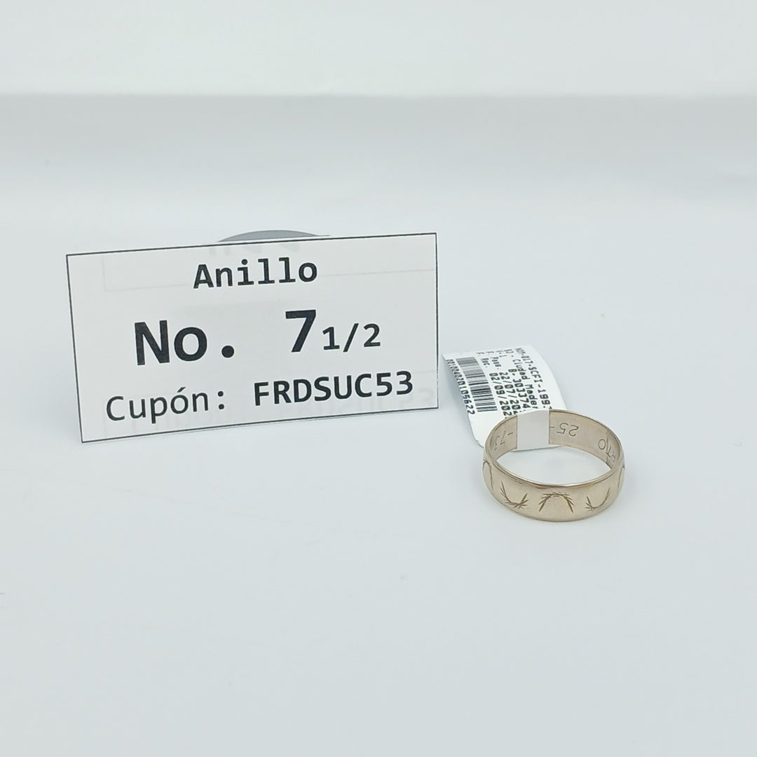 ARGOLLA. ORO BLANCO. 14 K 3.5 GRMS (SEMINUEVO)
