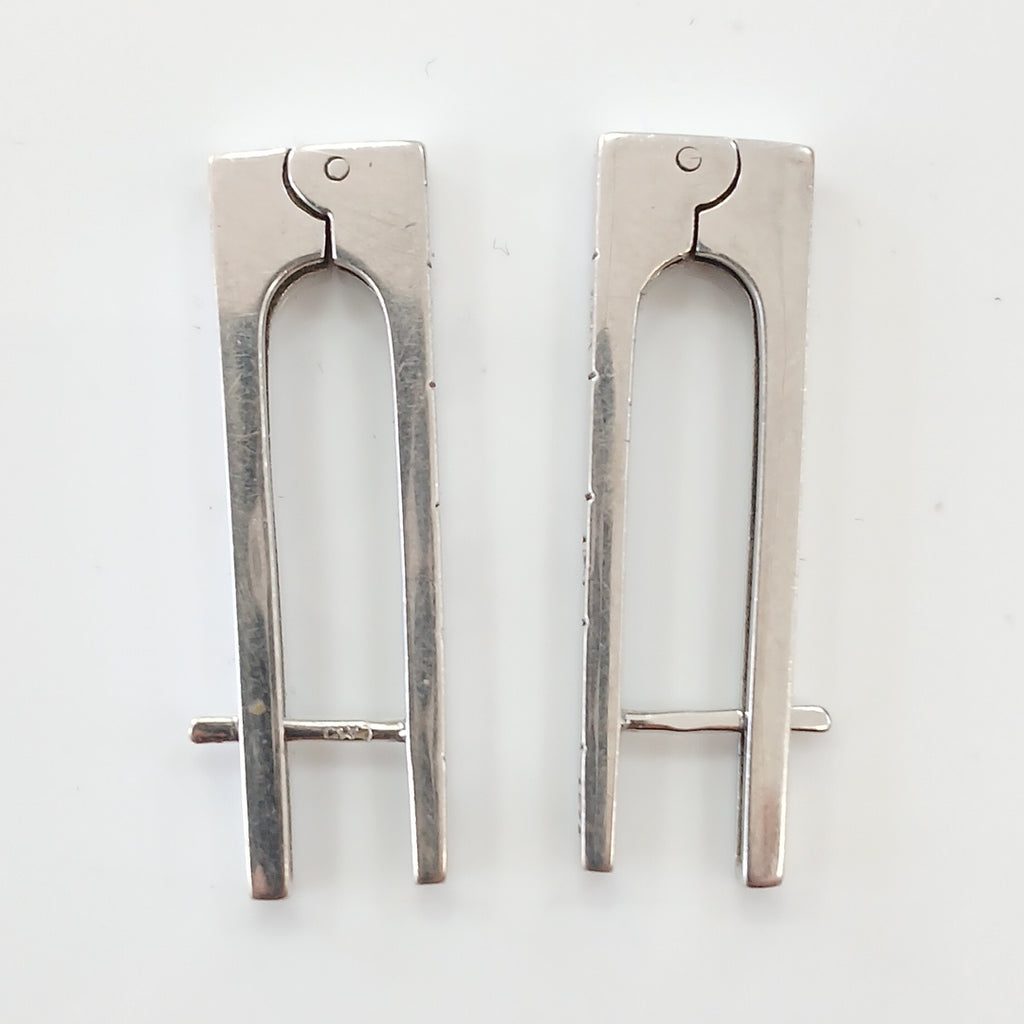 ARETES PAR ORO BLANCO 14 K 7,00 GRMS (SEMINUEVO)