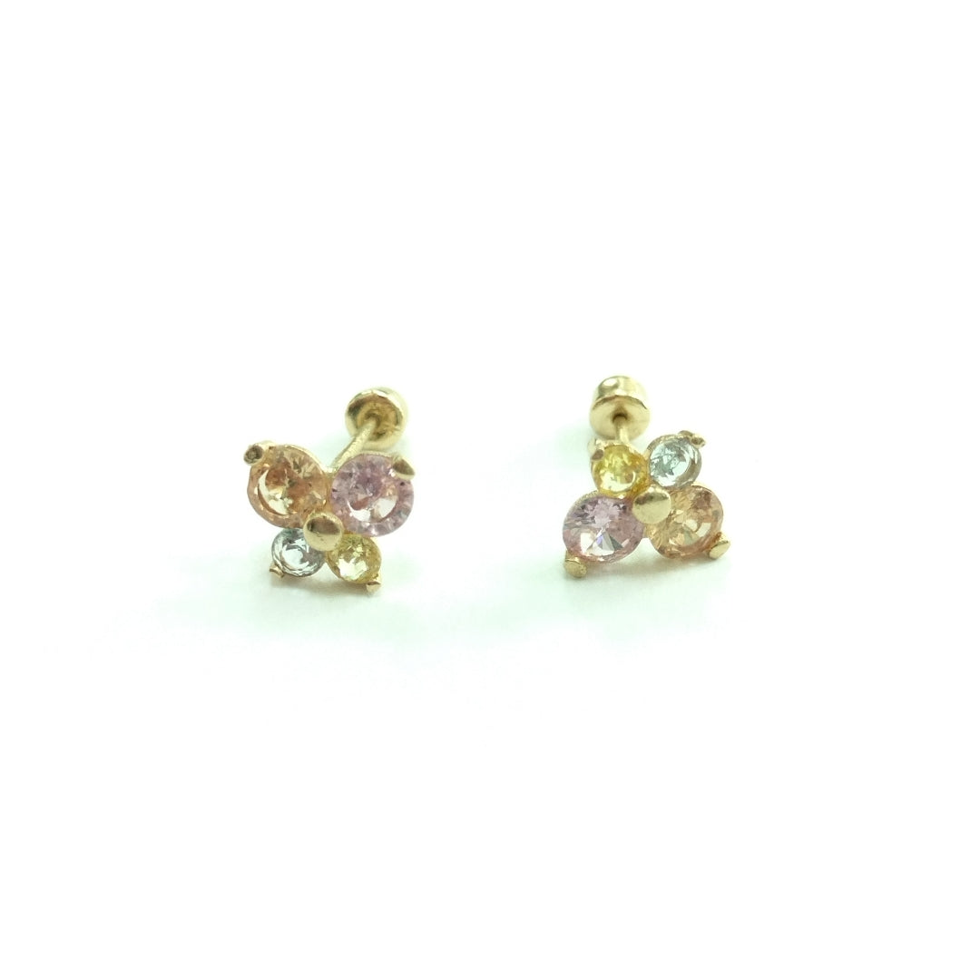 BROQUELES ORO 14K 1 (NUEVO)