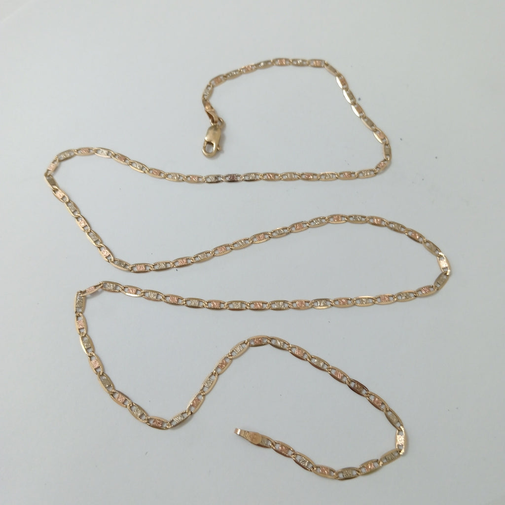 CADENA. ORO, ORO COMBINADO. 10 K 4.6 GRMS (SEMINUEVO)