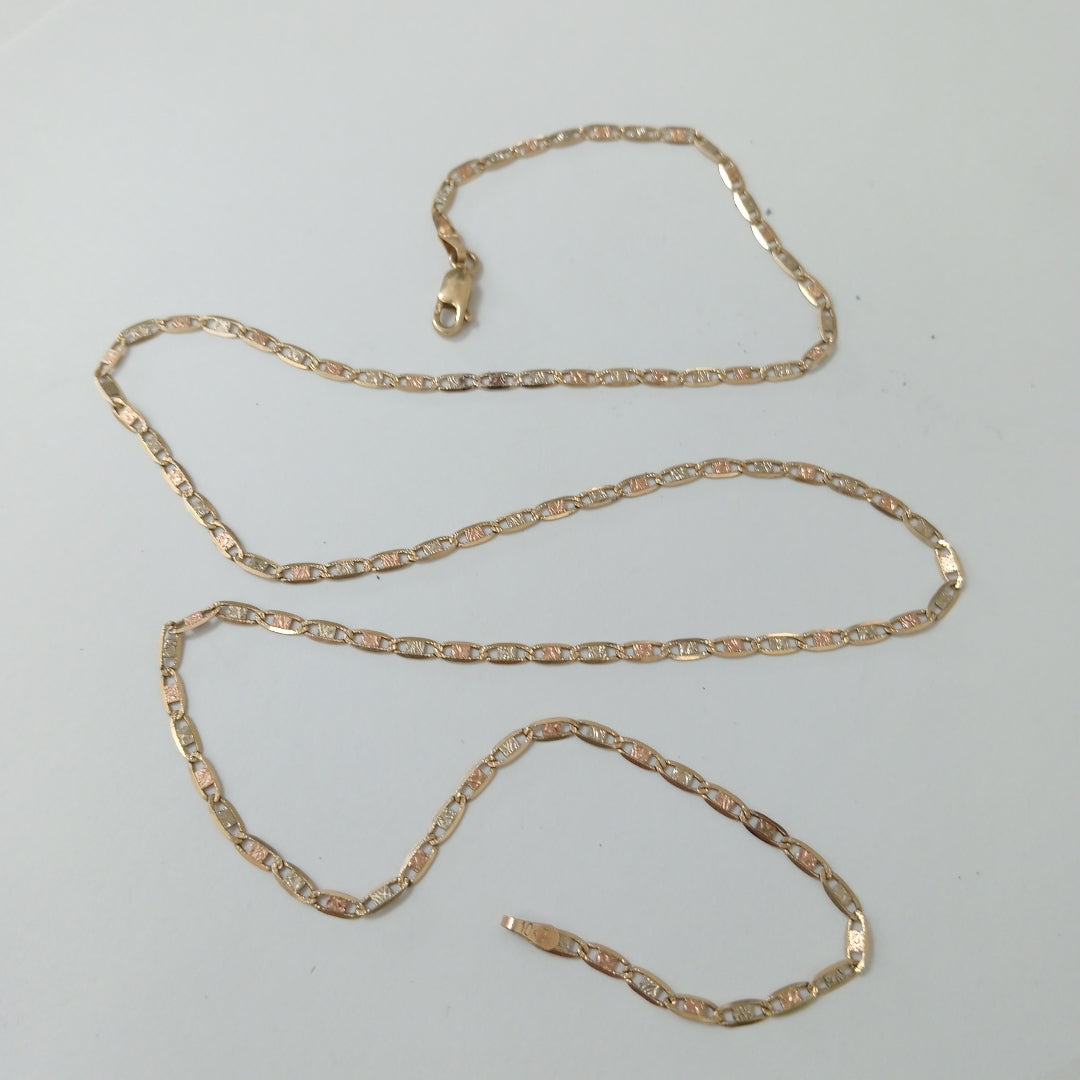 CADENA. ORO, ORO COMBINADO. 10 K 4.6 GRMS (SEMINUEVO)