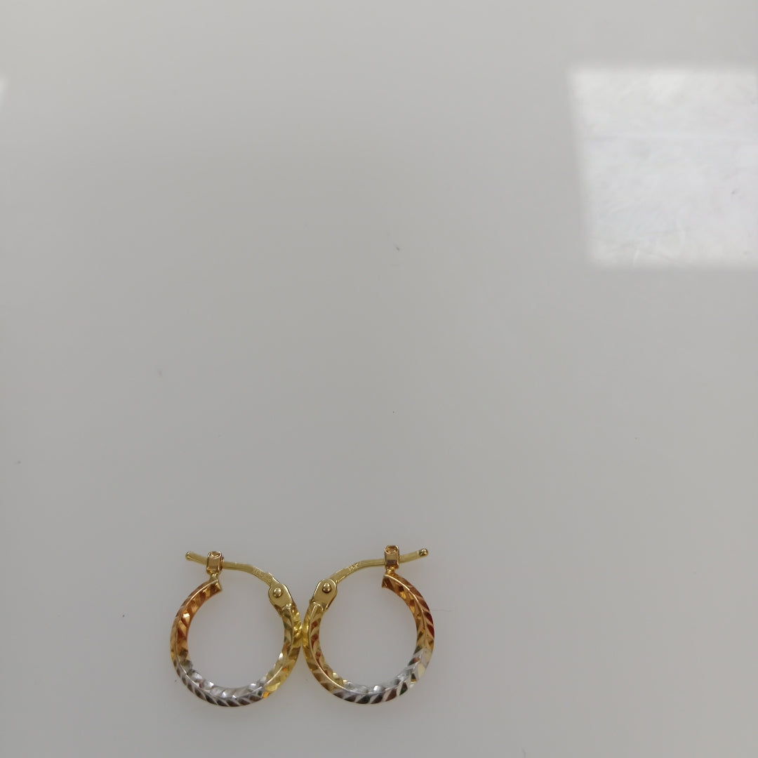 ARRACADAS PAR. ORO COMBINADO. 14 K 1 GRMS (SEMINUEVO)
