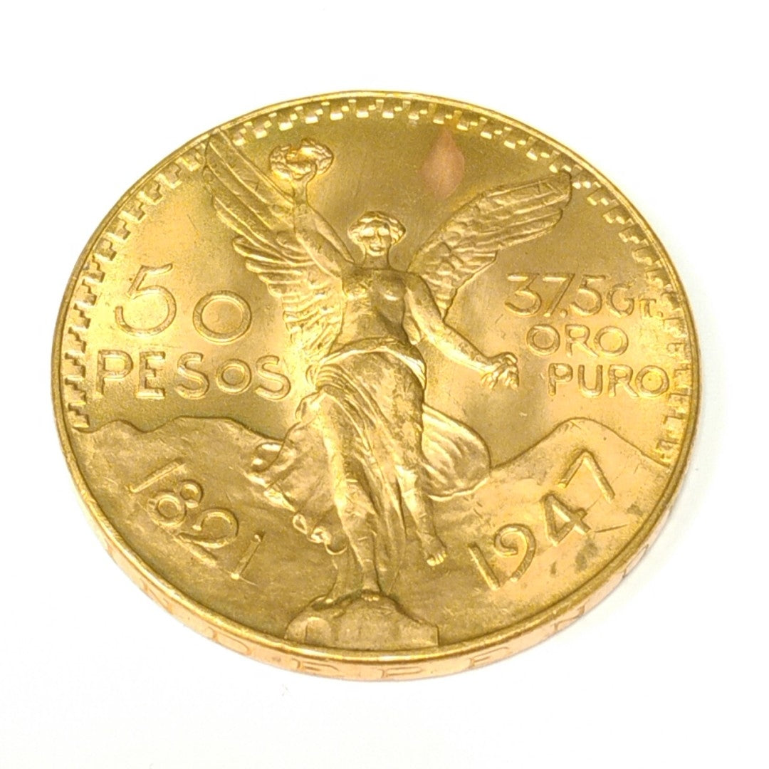 K1 41,60 GRMS - DTO. 0,00 GRMS - 21 K - AVALÚO 76003,20 * IDENTIFICACIÓN MONEDA NOMINATIVA * MONEDAS PESOS 50 PESOS (SEMINUEVO)