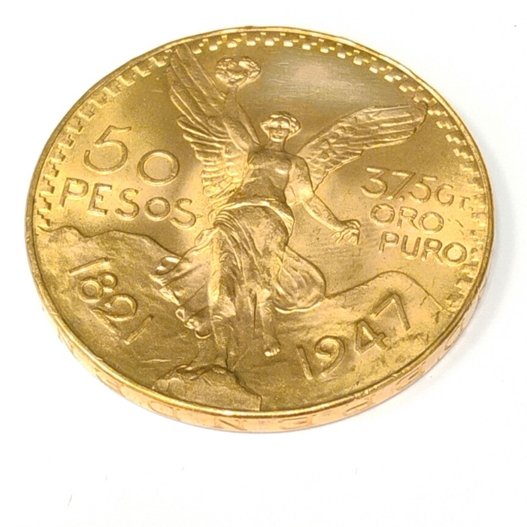 K1 41,60 GRMS - DTO. 0,00 GRMS - 21 K - AVALÚO 76003,20 * IDENTIFICACIÓN MONEDA NOMINATIVA * MONEDAS PESOS 50 PESOS (SEMINUEVO)