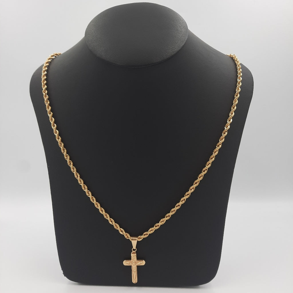 CADENA, CRUCIFIJO. ORO. 18 K 11.4 GRMS (SEMINUEVO)