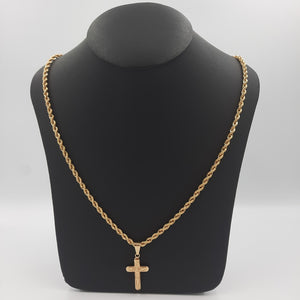 CADENA, CRUCIFIJO. ORO. 18 K 11.4 GRMS (SEMINUEVO)
