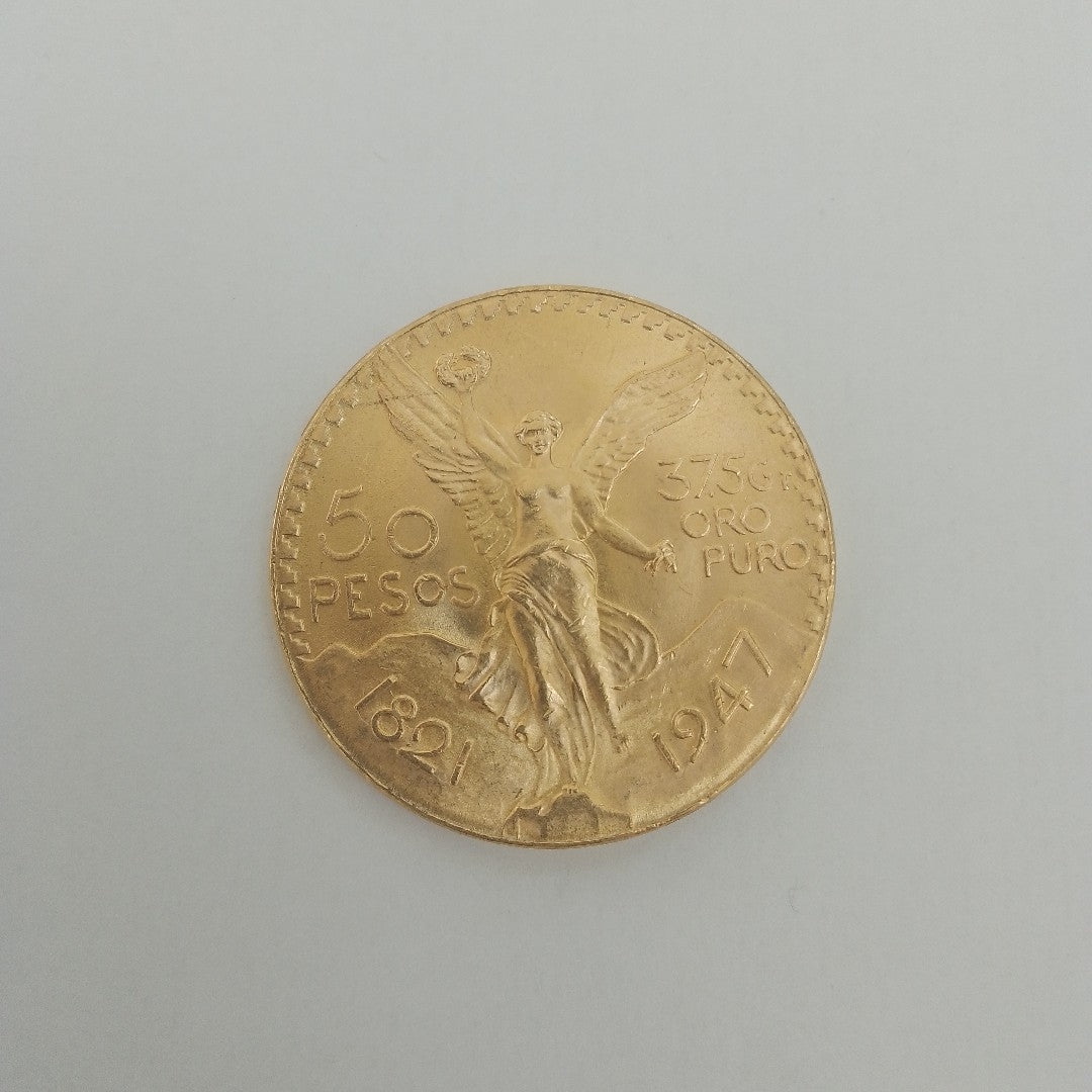 K1 41,60 GRMS - DTO. 0,00 GRMS - 21 K - AVALÚO 77126,40 * IDENTIFICACIÓN MONEDA NOMINATIVA * MONEDAS PESOS 50 PESOS (SEMINUEVO)