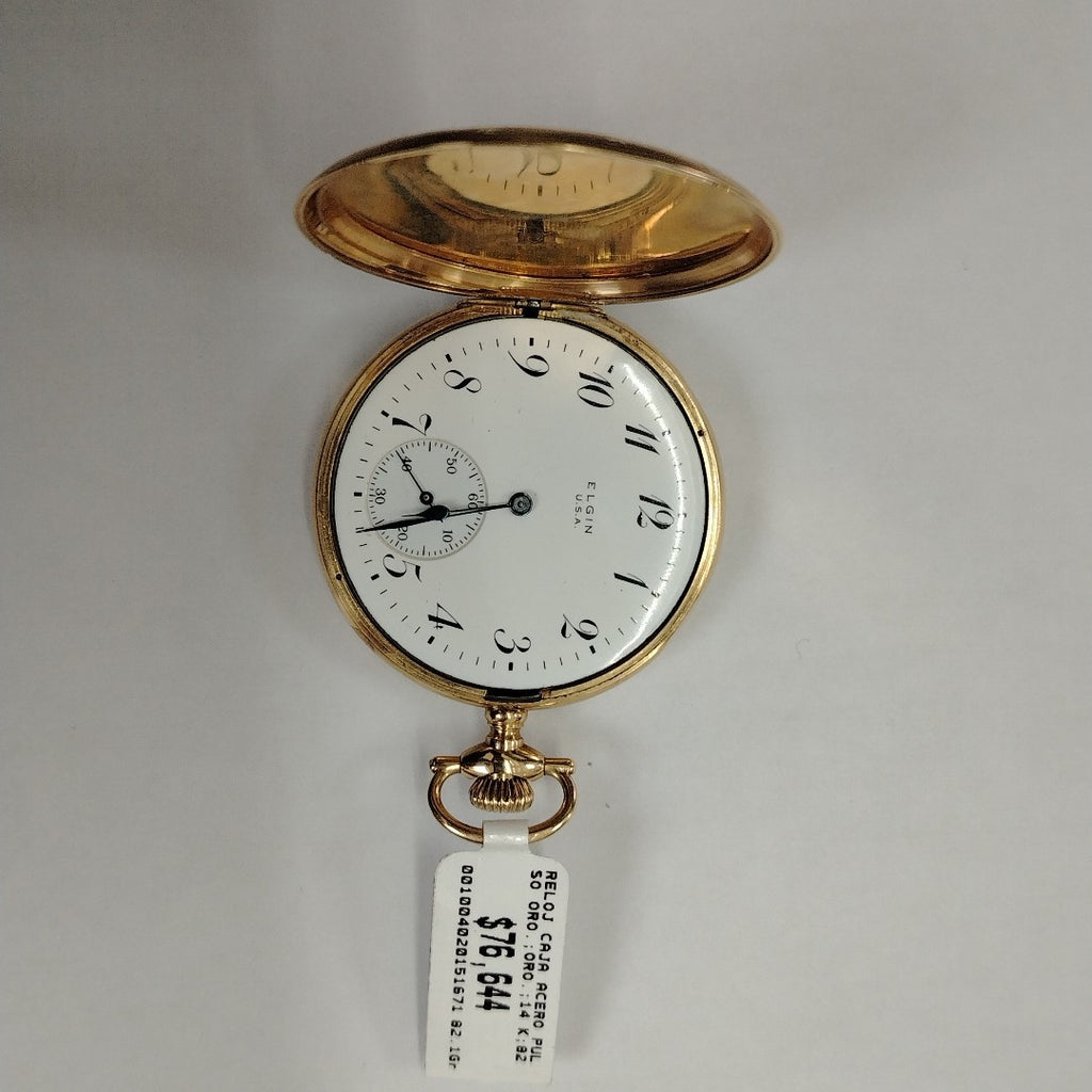 RELOJ CAJA ACERO PULSO ORO. ORO. 14 K 82.1 GRMS (SEMINUEVO)