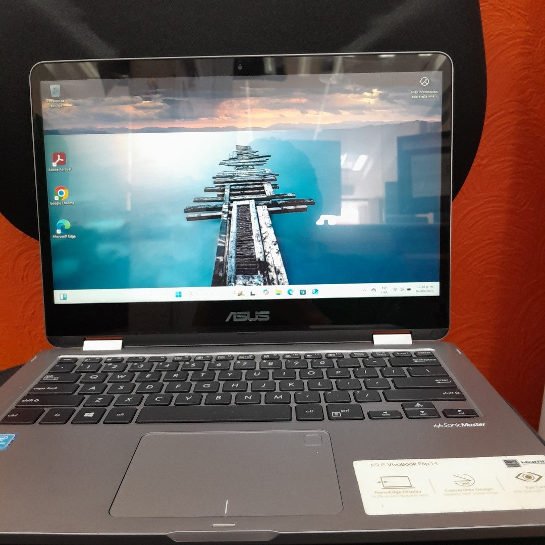 LAPTOP ASUS VIVOBOOK FLIP 14 TP401M (2020) 128 GB EMMC 4 GB RAM (SEMINUEVO)