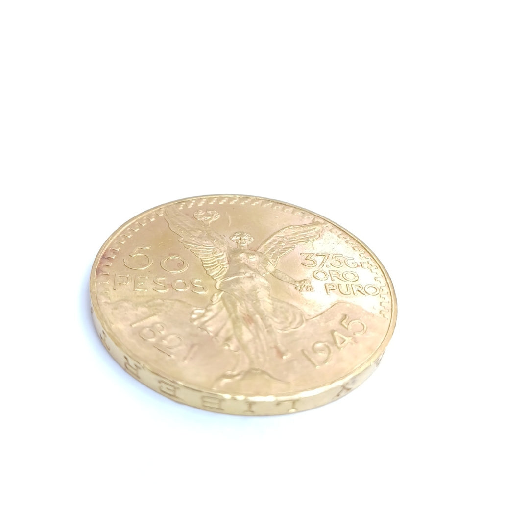 K1 41.6 GRMS - DESC. 0 GRAMOS - 21 K - AVALÚO 77688 * * IDENTIFICACIÓN MONEDA NOMINATIVA. * MONEDAS PESOS 50 PESOS. (SEMINUEVO)
