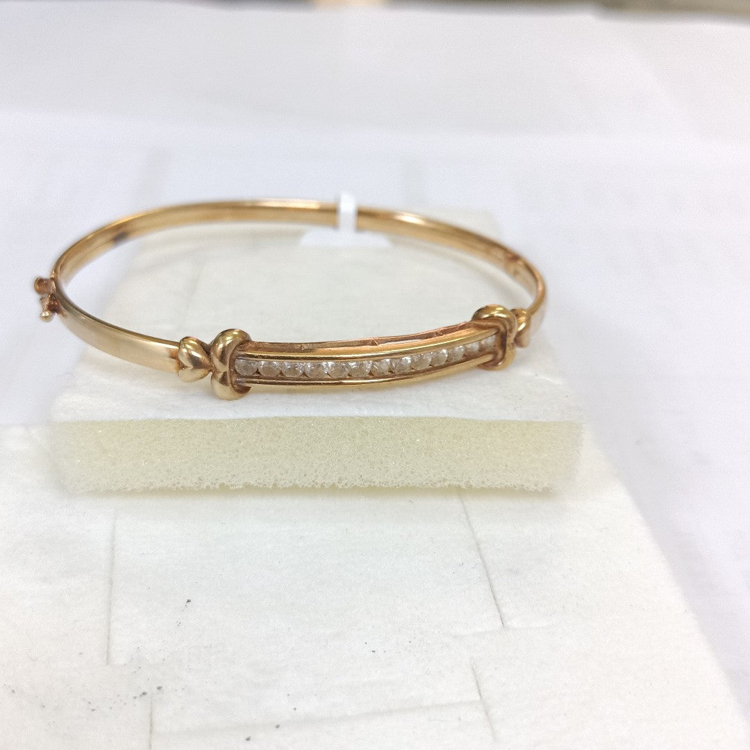 PULSERA RIGIDA ORO 14 K 9,00 GRMS (SEMINUEVO)