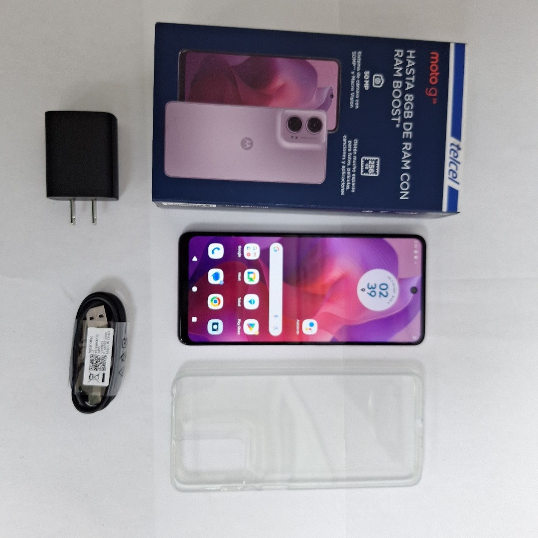 CELULAR MOTOROLA MOTO G24 XT2423-1 (2024) 256 GB 4 GB RAM (SEMINUEVO)