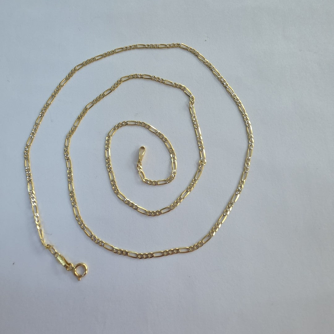 CADENAS CARTIER 3*1 DIAMANTADA ORO 14K 3.3 (NUEVO)
