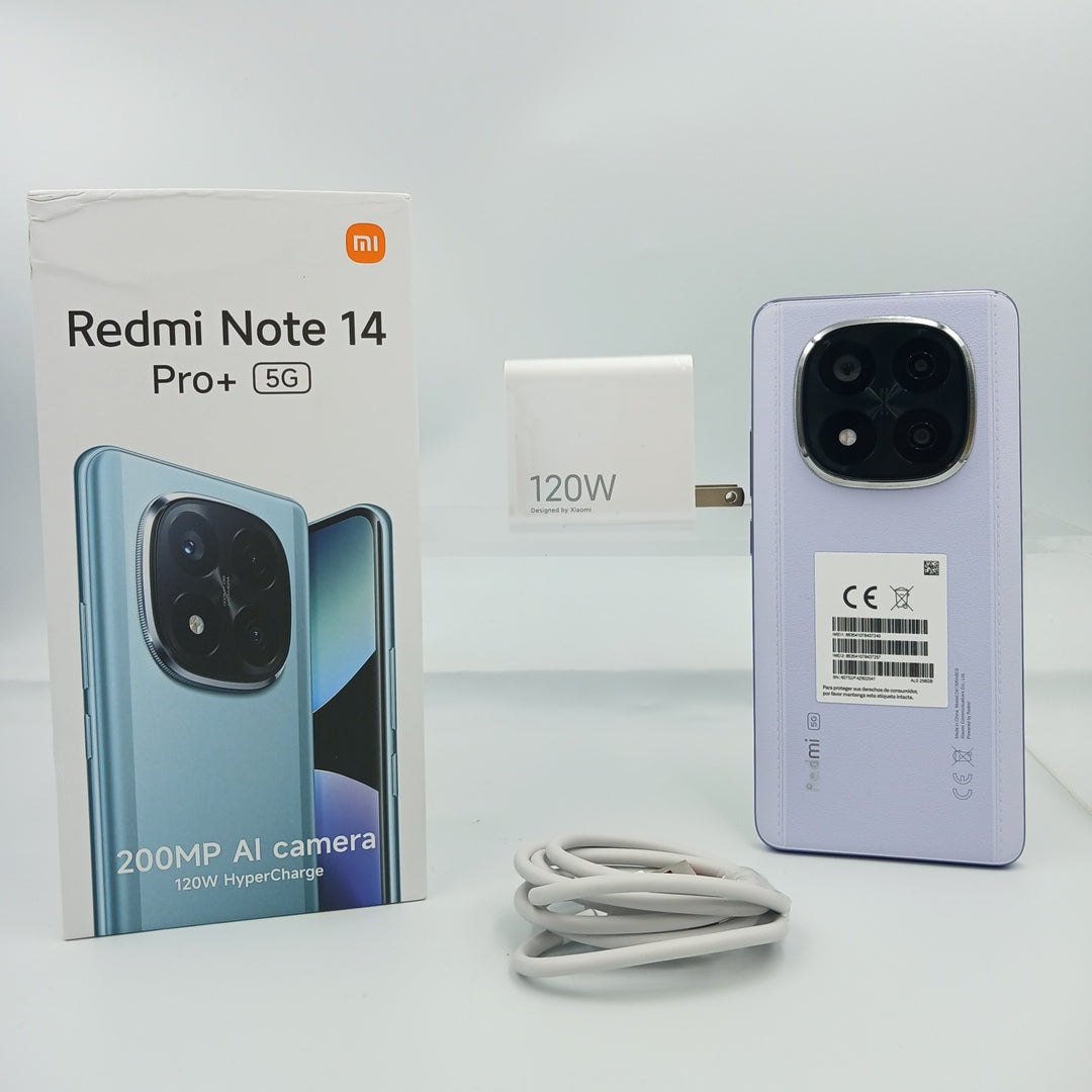CELULAR XIAOMI REDMI NOTE 14 PRO+ 5G 24115RA8EG(2024) 256 GB 12 GB RAM (SEMINUEVO)