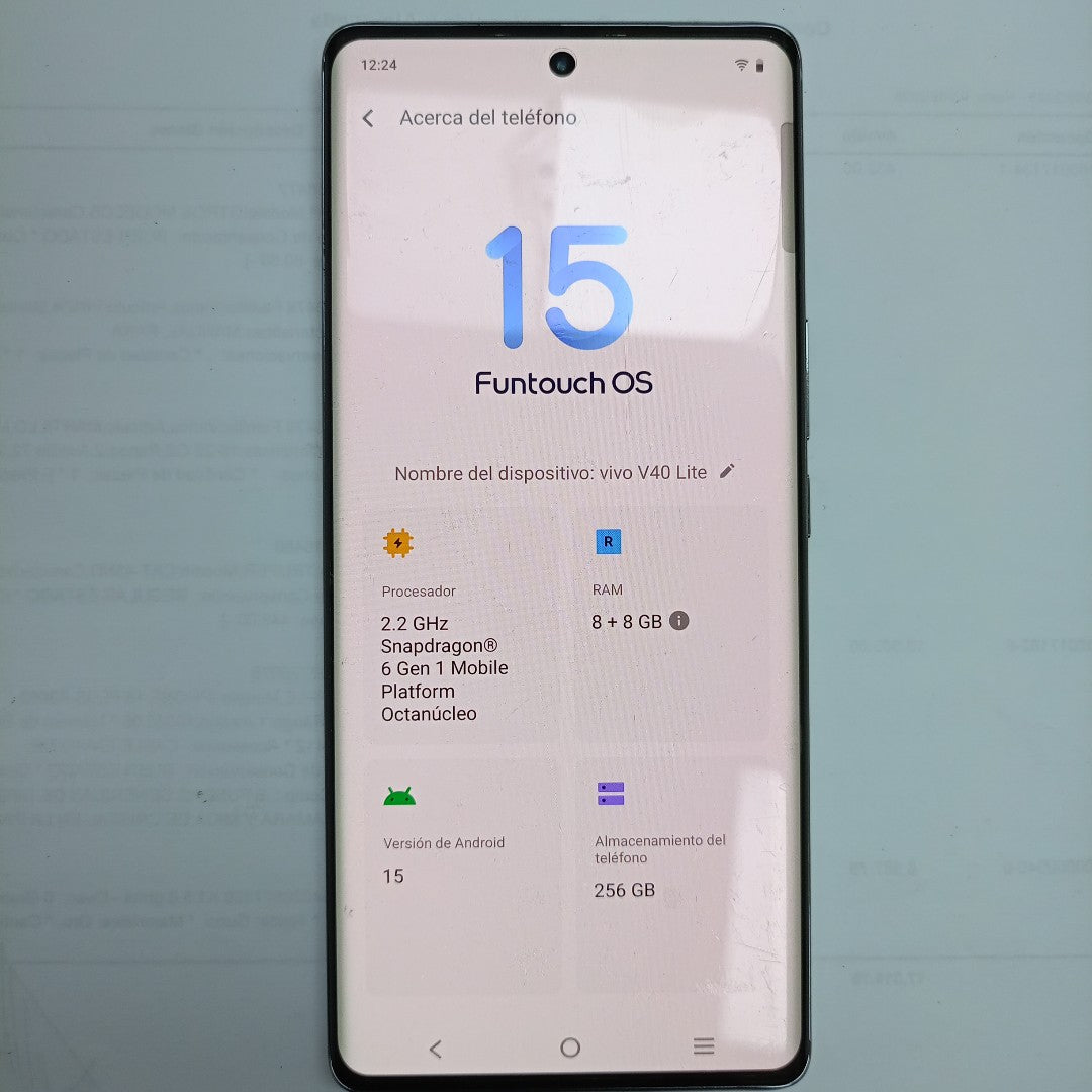 CELULAR VIVO V40 LITE V2341 (2024) 256 GB 8 GB RAM (SEMINUEVO)