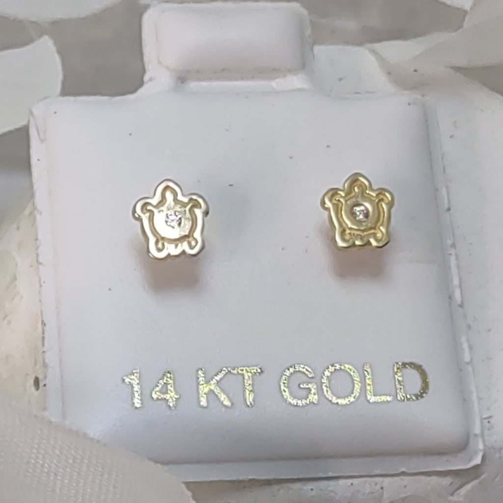 BROQUELES ORO 14K 1 (NUEVO)