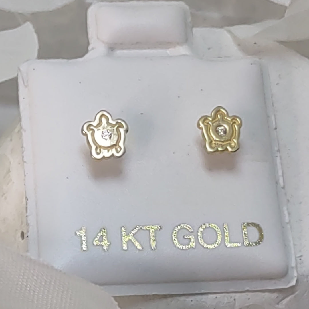 BROQUELES ORO 14K 1 (NUEVO)