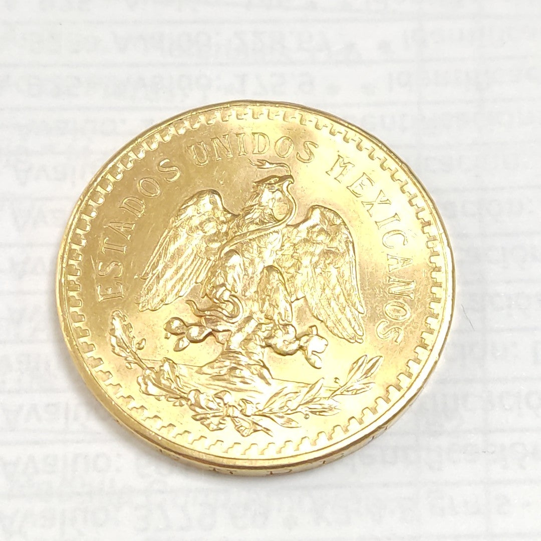 K1 41,60 GRMS - DTO. 0,00 GRMS - 21 K - AVALÚO 75894,21 * IDENTIFICACIÓN MONEDA NOMINATIVA * MONEDAS PESOS 50 PESOS (SEMINUEVO)