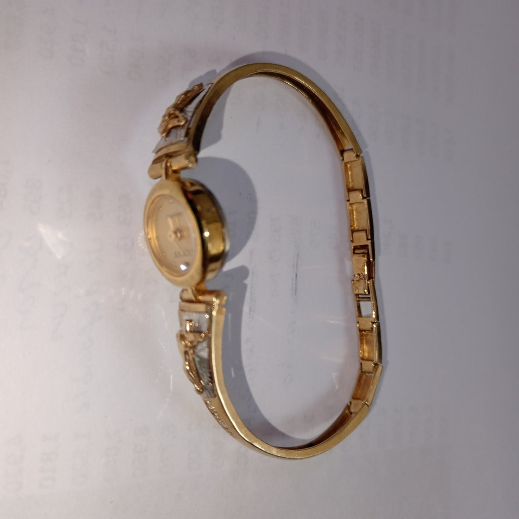 RELOJ CAJA ACERO PULSO ORO. ORO. 10 K 15.6 GRMS (SEMINUEVO)