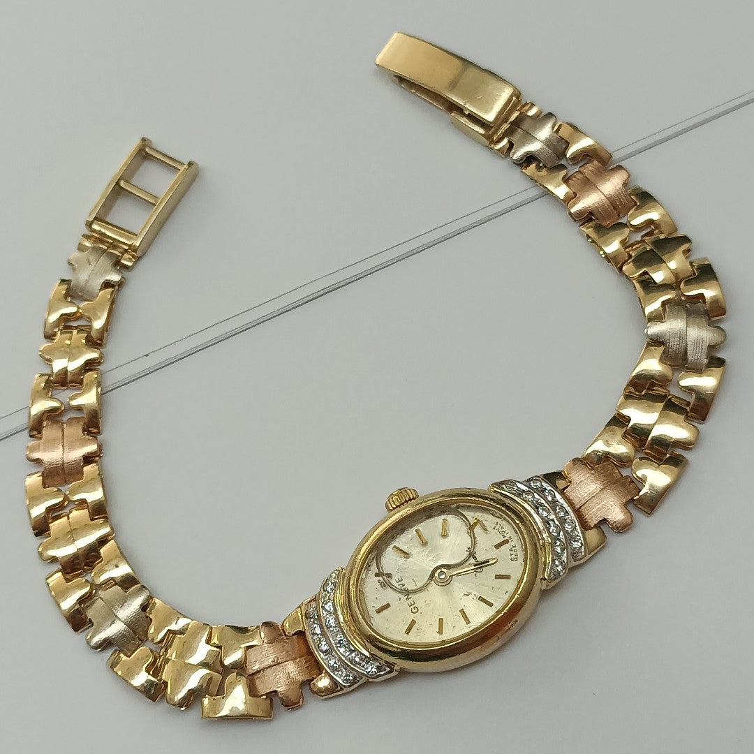 RELOJ CAJA Y PULSO ORO. ORO. 14 K 21.7 GRMS (SEMINUEVO)