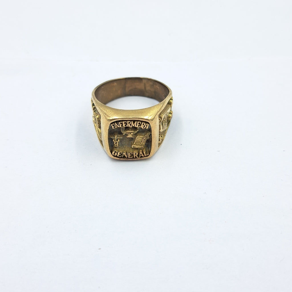 ANILLO DE GRADUACIÓN. ORO. 10 K 11.5 GRMS (SEMINUEVO)