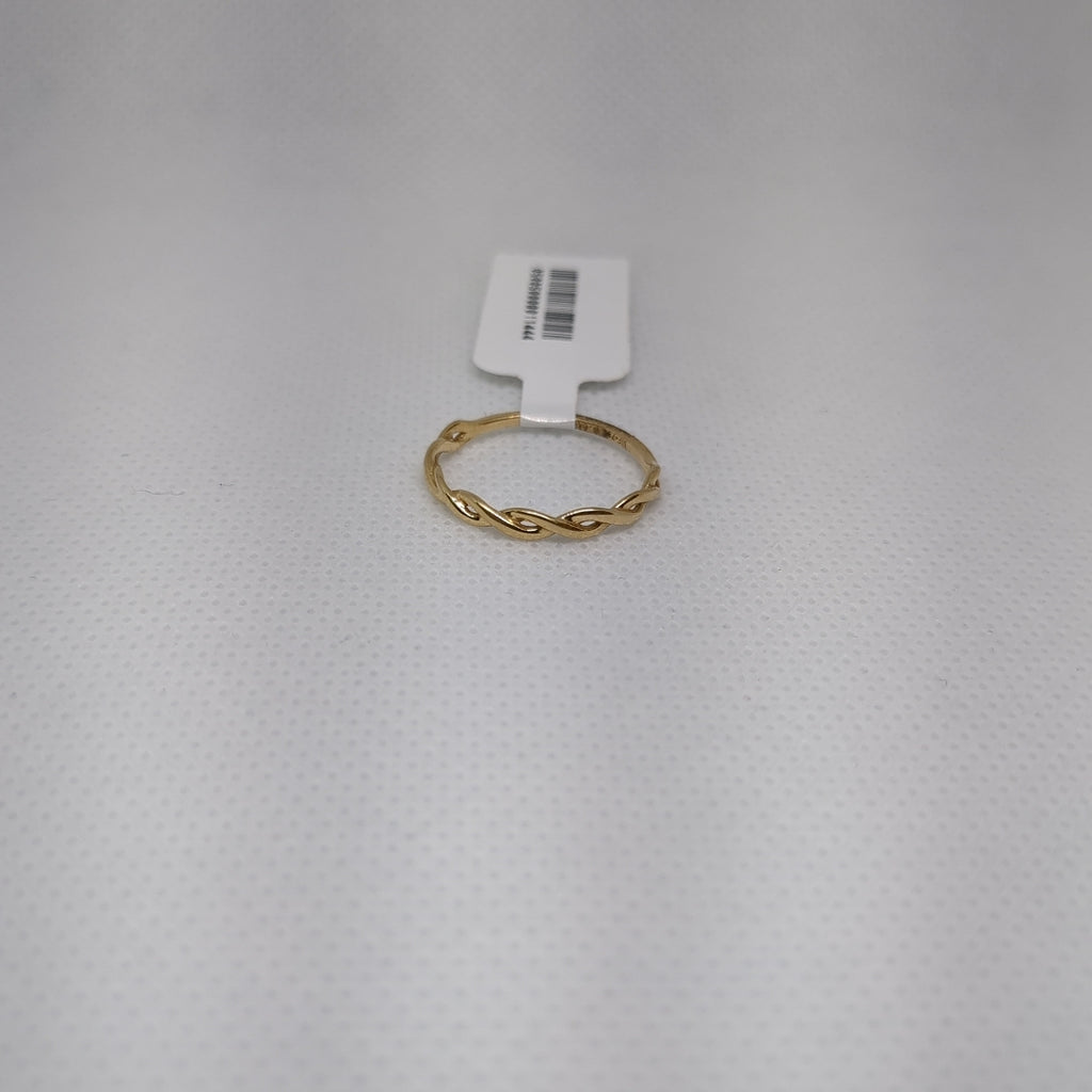 10158AND00070B2416 FRD11 ANILLO TRENZADO DELGADO ORO 14K 1.3GRS (NUEVO)