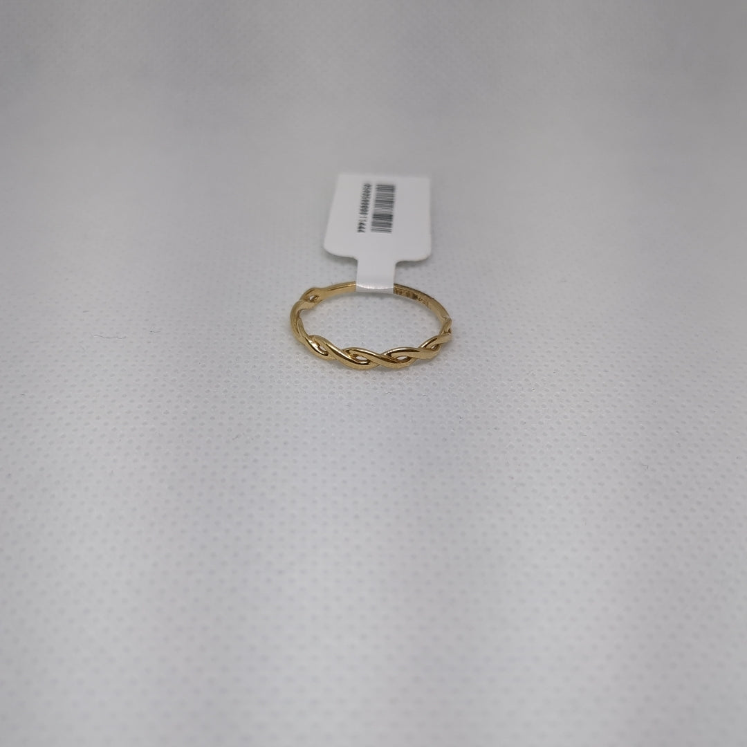 10158AND00070B2416 FRD11 ANILLO TRENZADO DELGADO ORO 14K 1.3GRS (NUEVO)