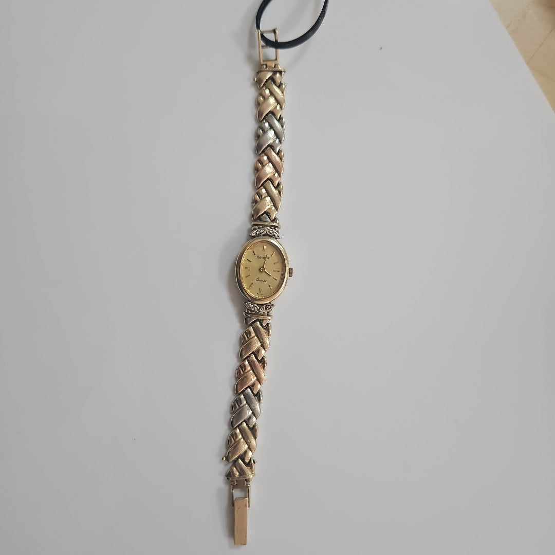 RELOJ CAJA ACERO PULSO ORO ORO COMBINADO 14 K 18,40 GRMS (SEMINUEVO)