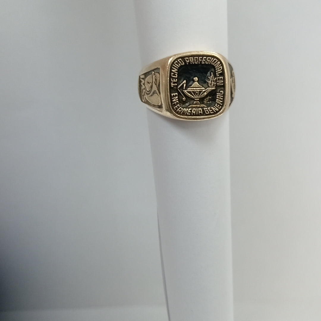 ANILLO DE GRADUACIÓN ORO 10 K 7,10 GRMS (SEMINUEVO)