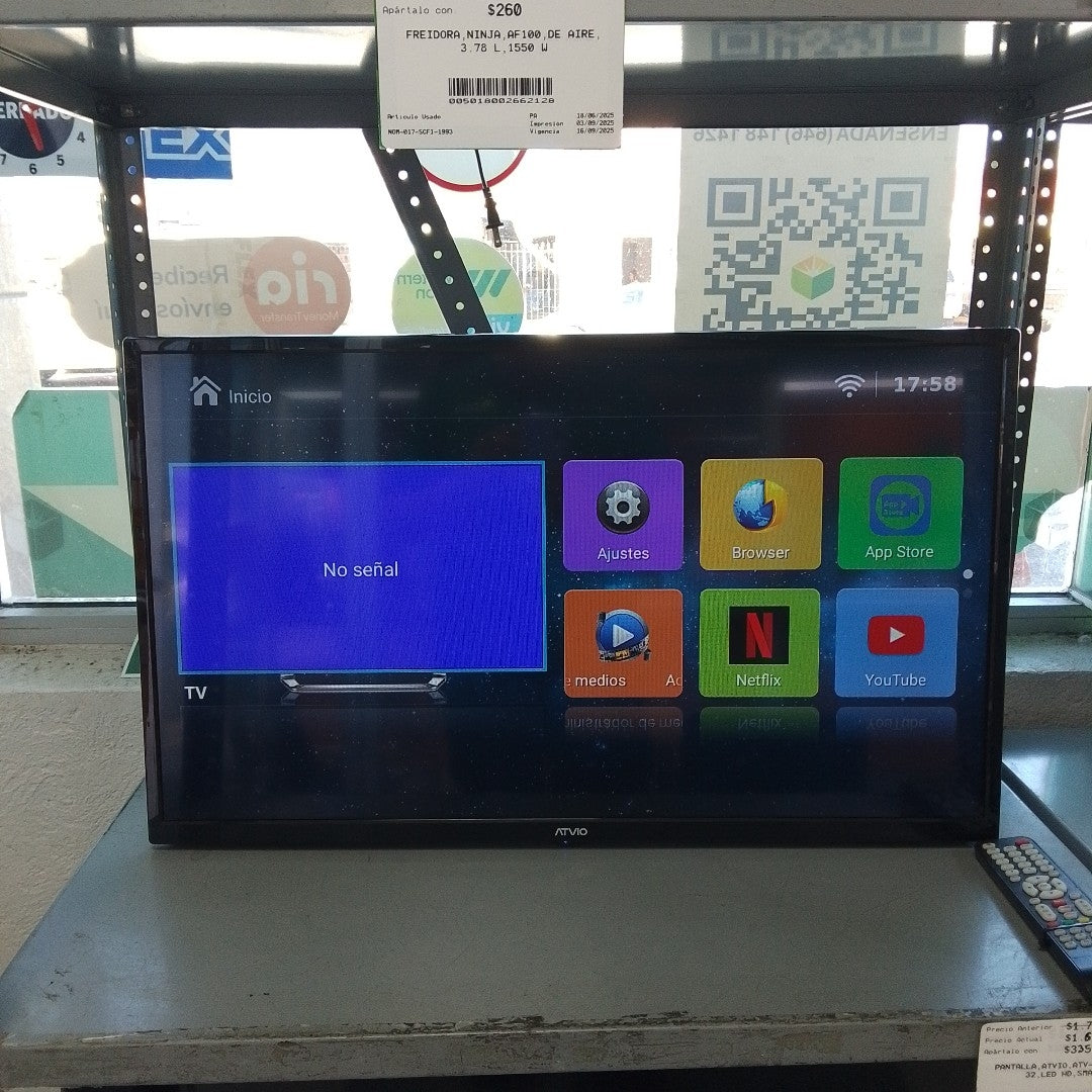 PANTALLA ATVIO ATV-32SM (2019) 32" LED HD (SEMINUEVO)