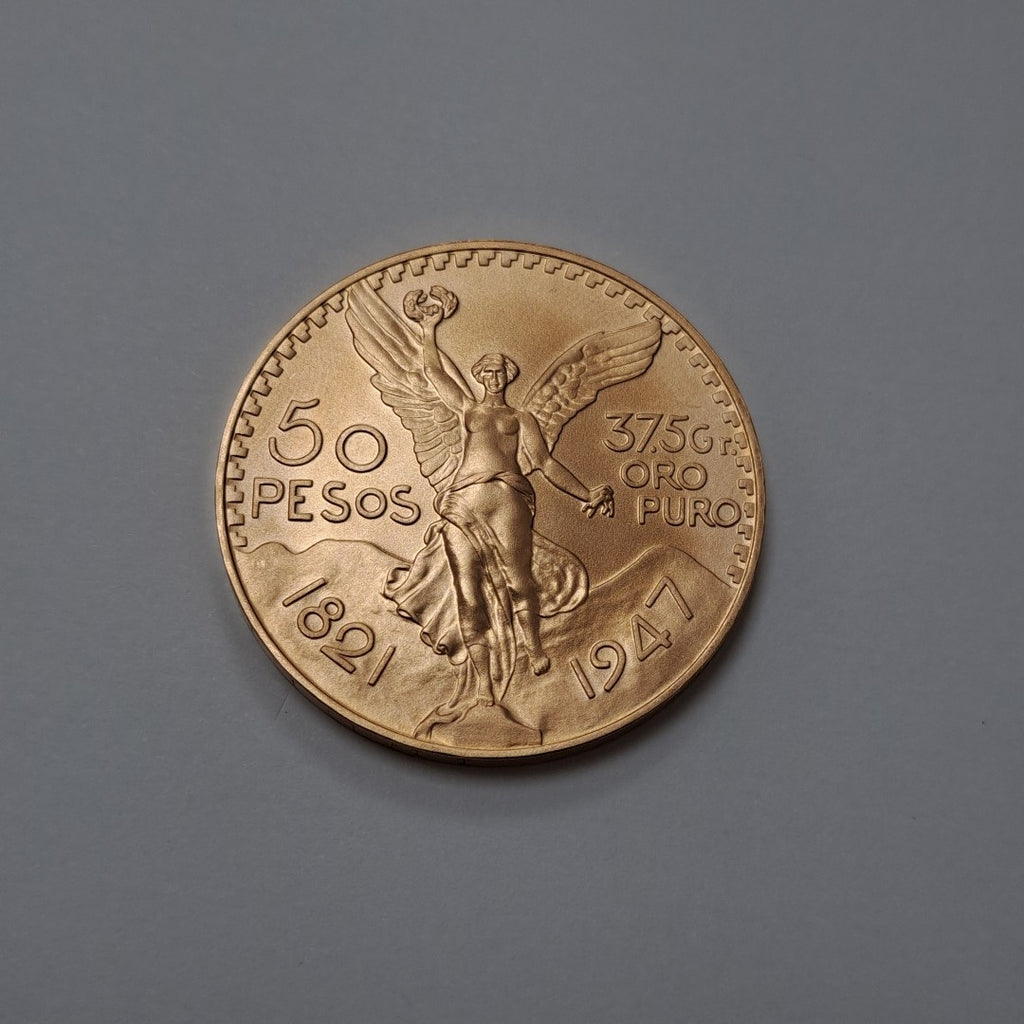 K1 41,60 GRMS - DTO. 0,00 GRMS - 21 K - AVALÚO 78260,00 * IDENTIFICACIÓN MONEDA NOMINATIVA * MONEDAS PESOS 50 PESOS (SEMINUEVO)