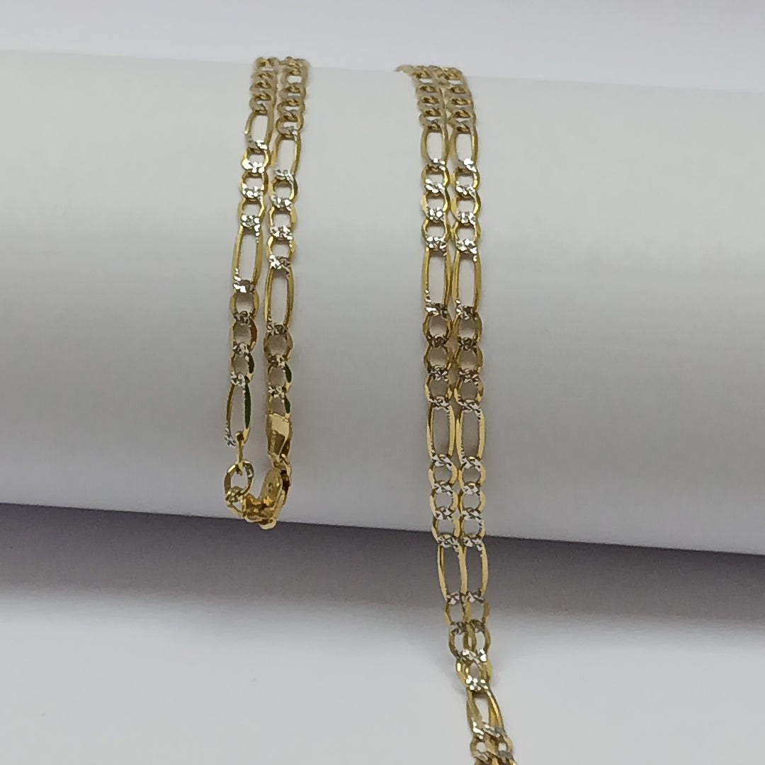CADENAS CARTIER 3*1 DIAMANTADA ORO 14K 7.4 (NUEVO)