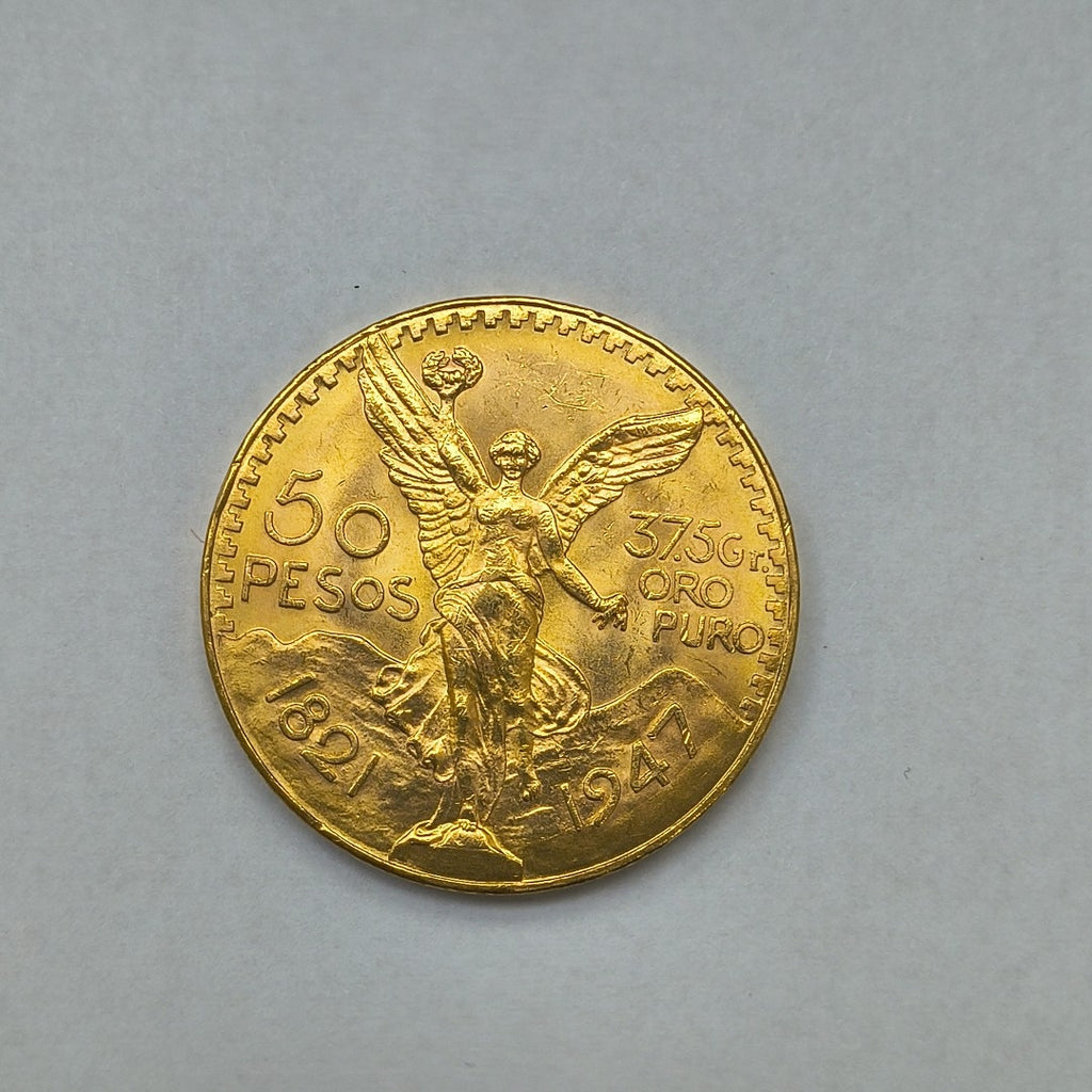 K1 41,60 GRMS - DTO. 0,00 GRMS - 21 K - AVALÚO 76003,20 * IDENTIFICACIÓN MONEDA NOMINATIVA * MONEDAS PESOS 50 PESOS (SEMINUEVO)