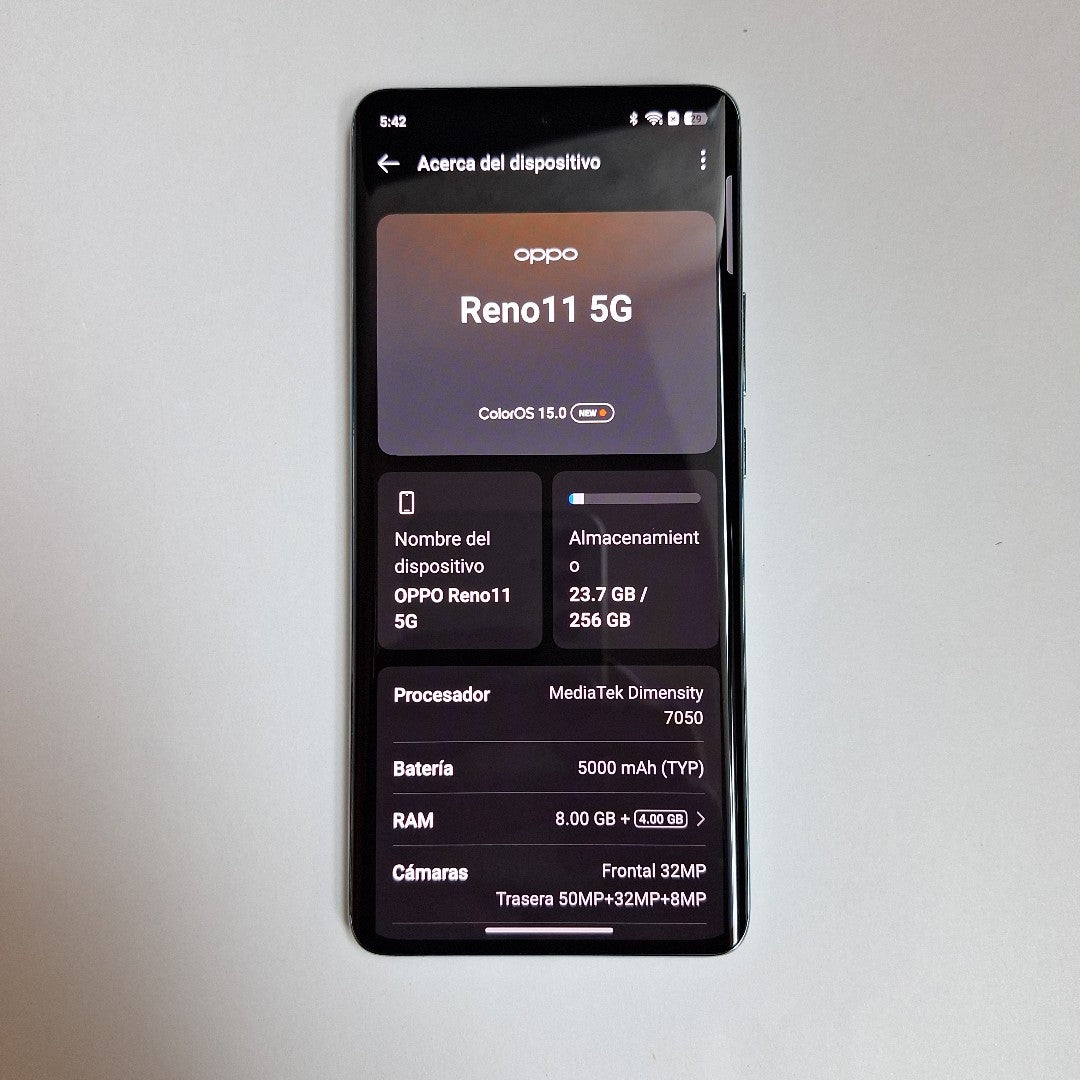 CELULAR OPPO  RENO11 5G CPH2599 (2024) 256 GB 8 GB RAM (SEMINUEVO)