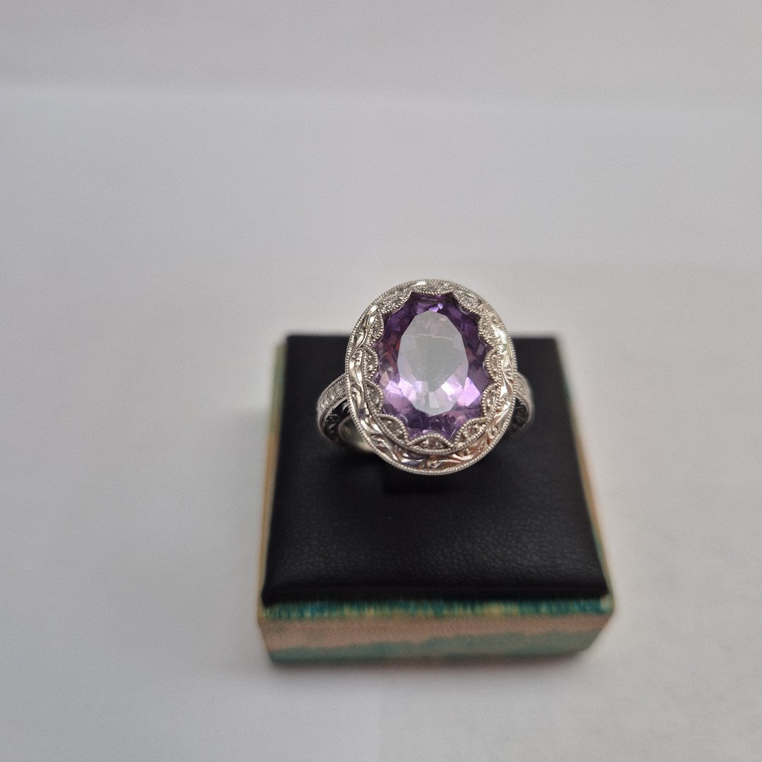 ANILLO. ORO BLANCO. 18 K 8.4 GRMS (SEMINUEVO)