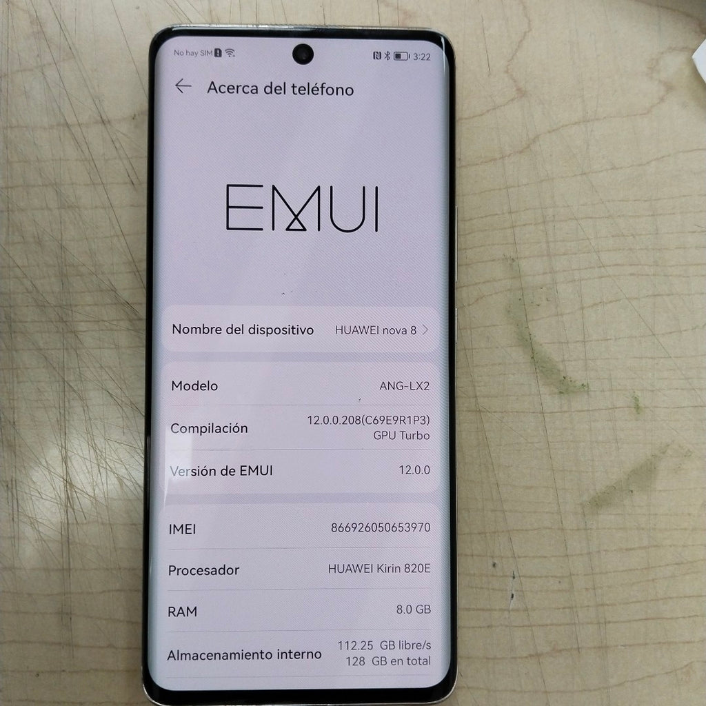 CELULAR HUAWEI NOVA 8 ANG-LX2 128 GB 8 GB RAM (SEMINUEVO)
