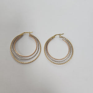 ARRACADAS PAR. ORO COMBINADO. 14 K 2.5 GRMS (SEMINUEVO)