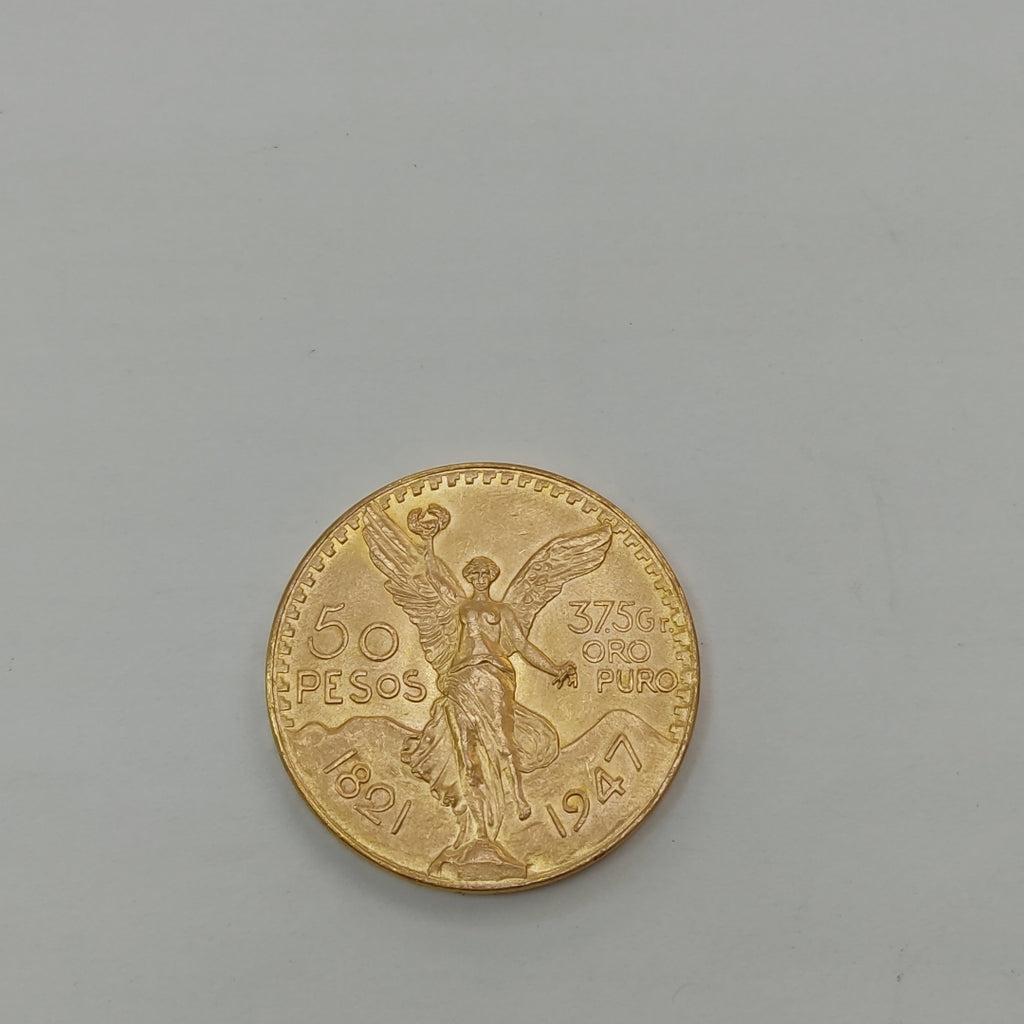 K1 41,60 GRMS - DTO. 0,00 GRMS - 21 K - AVALÚO 77126,40 * IDENTIFICACIÓN MONEDA NOMINATIVA * MONEDAS PESOS 50 PESOS (SEMINUEVO)