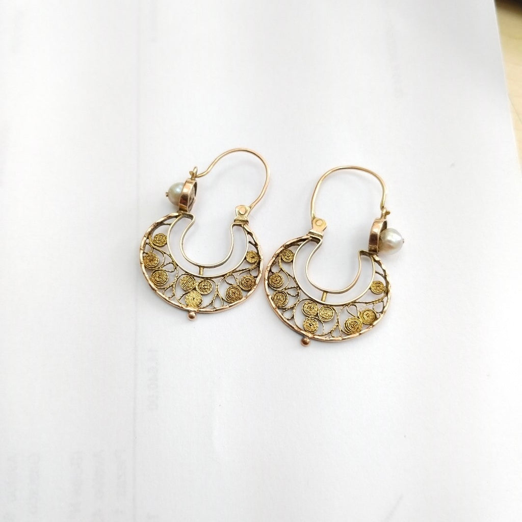 ARETES PAR ORO 8 K 4,10 GRMS (SEMINUEVO)