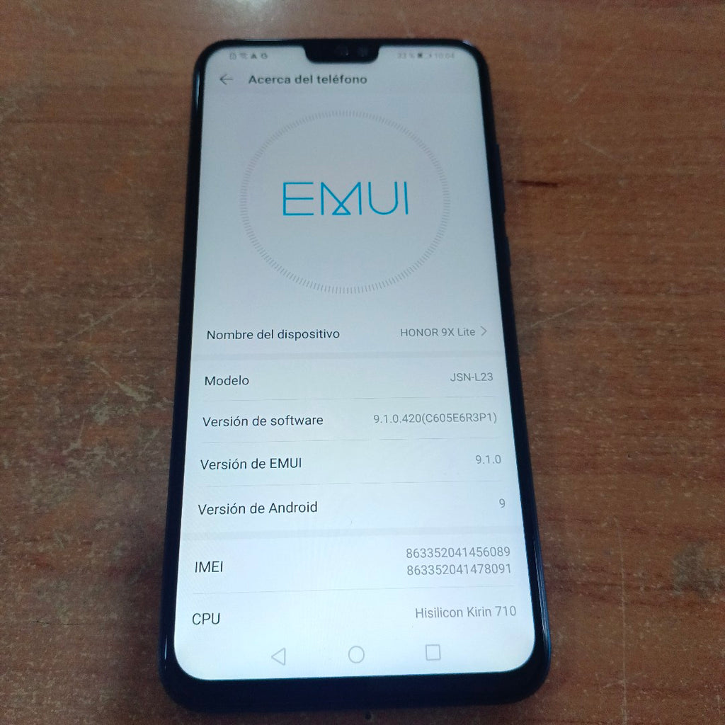 CELULAR HONOR 9X LITE JSN-L23 128 GB 4 GB RAM (SEMINUEVO)