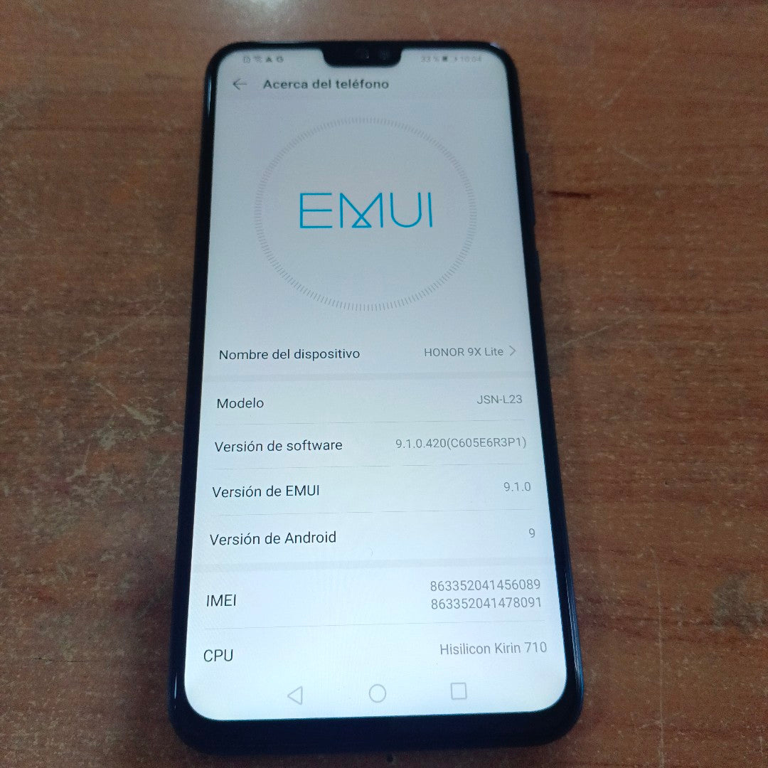 CELULAR HONOR 9X LITE JSN-L23 128 GB 4 GB RAM (SEMINUEVO)