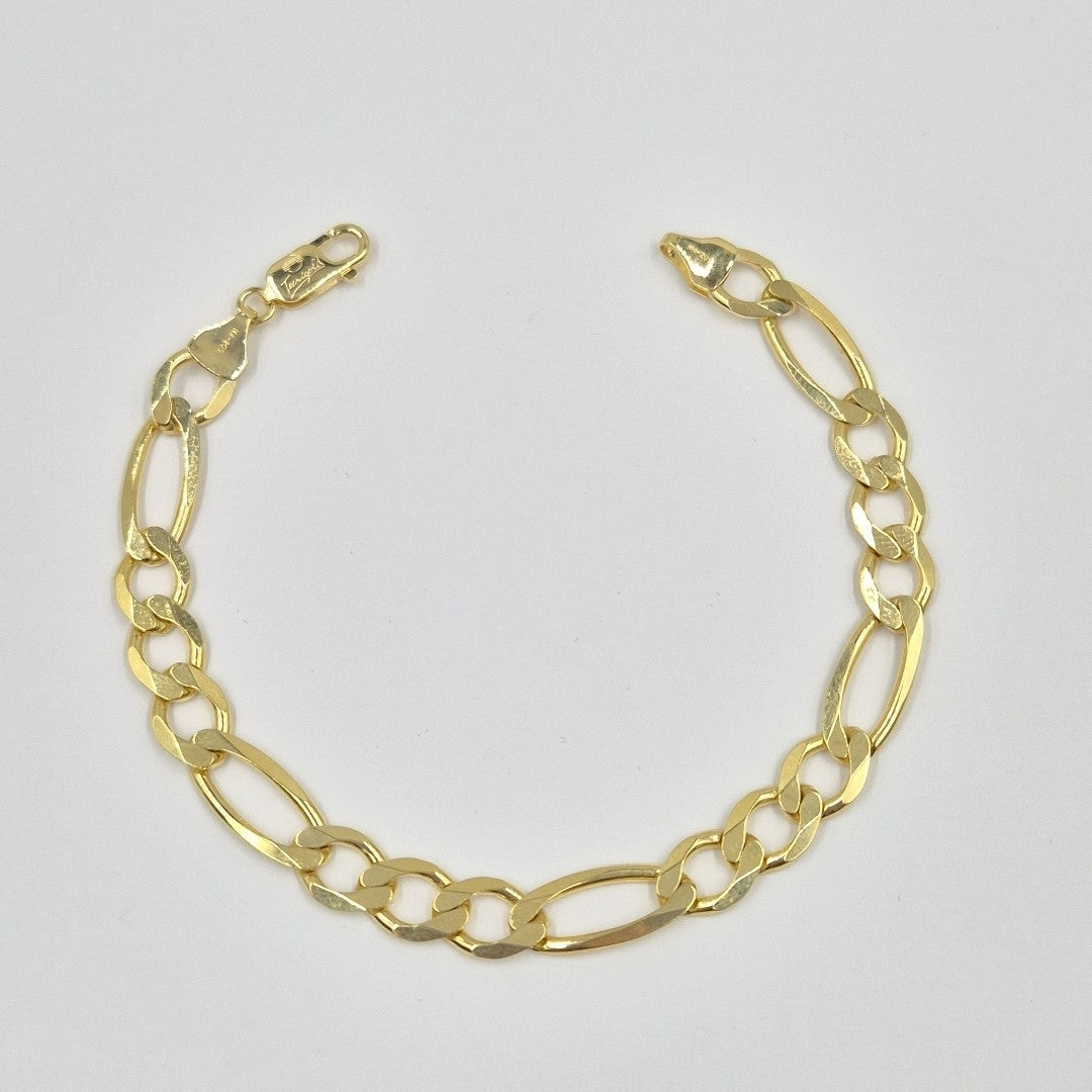 PULSERAS CABALLERO CARTIER 3*1 AMARILLA ORO 14K 14.4 (NUEVO)