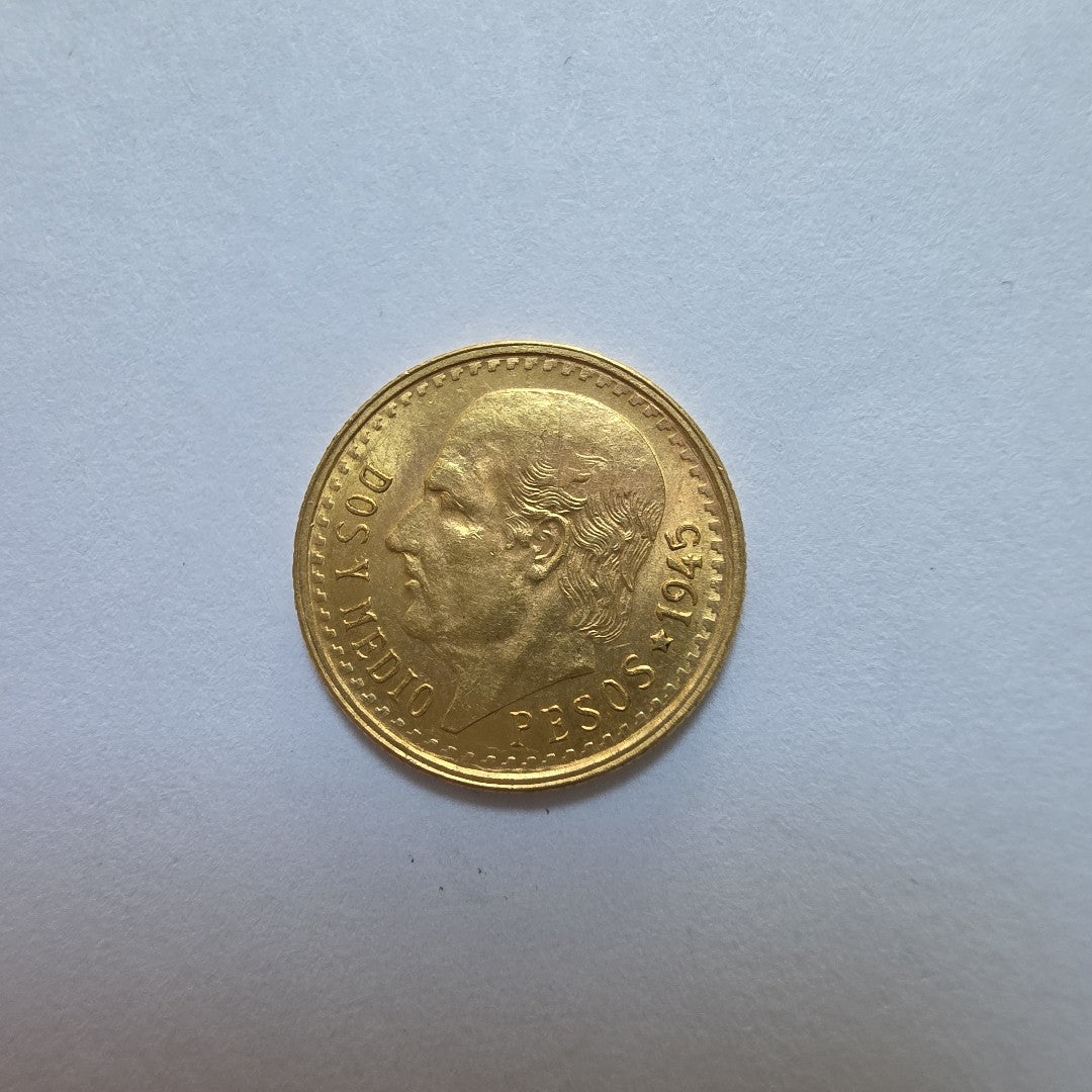 K1 2,08 GRMS 21 K IDENTIFICACIÓN MONEDA NOMINATIVA MONEDAS PESOS 2.5 PESOS (SEMINUEVO)