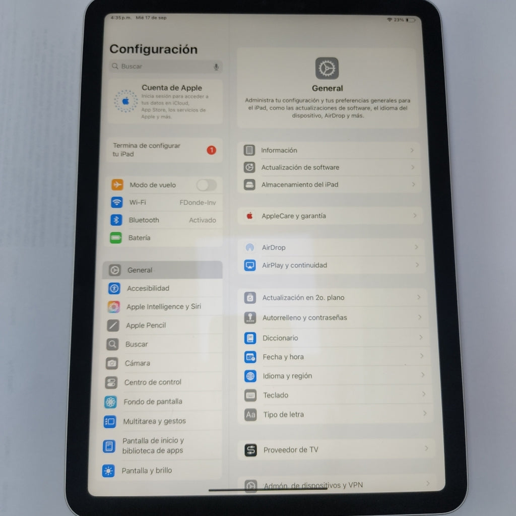 TABLETA APPLE IPAD AIR 5 A2588 256 GB 8 GB RAM (SEMINUEVO)