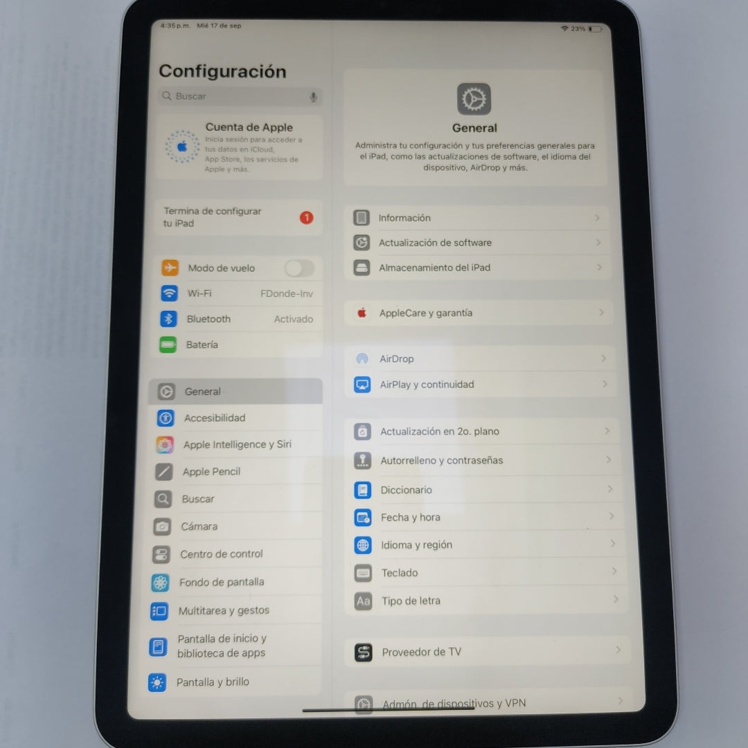 TABLETA APPLE IPAD AIR 5 A2588 256 GB 8 GB RAM (SEMINUEVO)