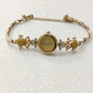 RELOJ CAJA ACERO PULSO ORO. ORO. 10 K 15.4 GRMS (SEMINUEVO)